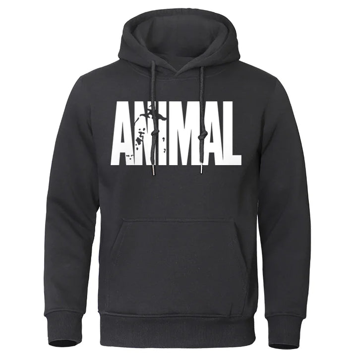 Men's Hoodies ANIMAL Print Sportswear Sweatshirts Autumn Winter Cotton Top Fashion Quality Male Clothing Casual Pullover