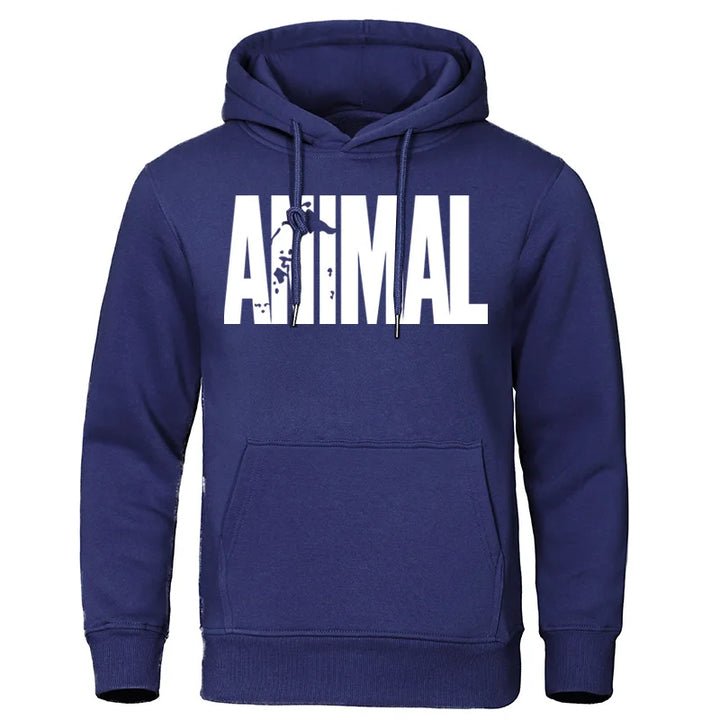 Men's Hoodies ANIMAL Print Sportswear Sweatshirts Autumn Winter Cotton Top Fashion Quality Male Clothing Casual Pullover