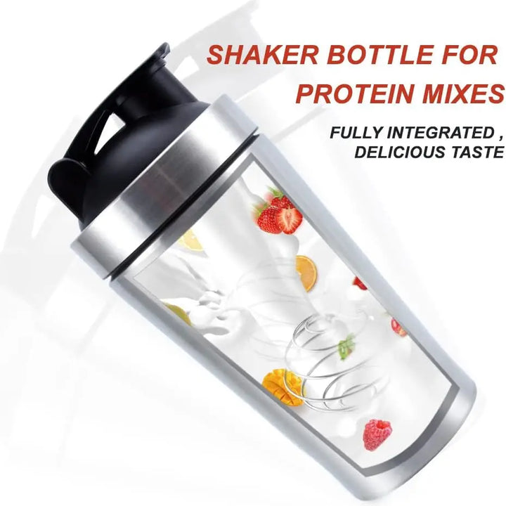 500/750ml Stainless Steel Protein Powder Shaker Bottle Leak Proof Water Bottle for Gym Fitness Sport Whey Shakes Cup with Scale