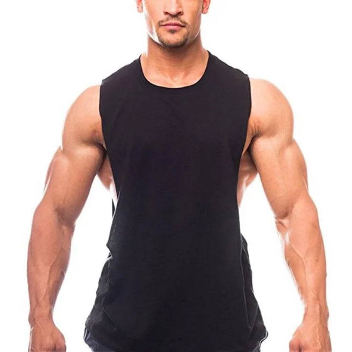 Gym Clothing Fitness Mens Sides Cut Off T-shirts Dropped Armholes Bodybuilding Tank Tops Workout Sleeveless Vest