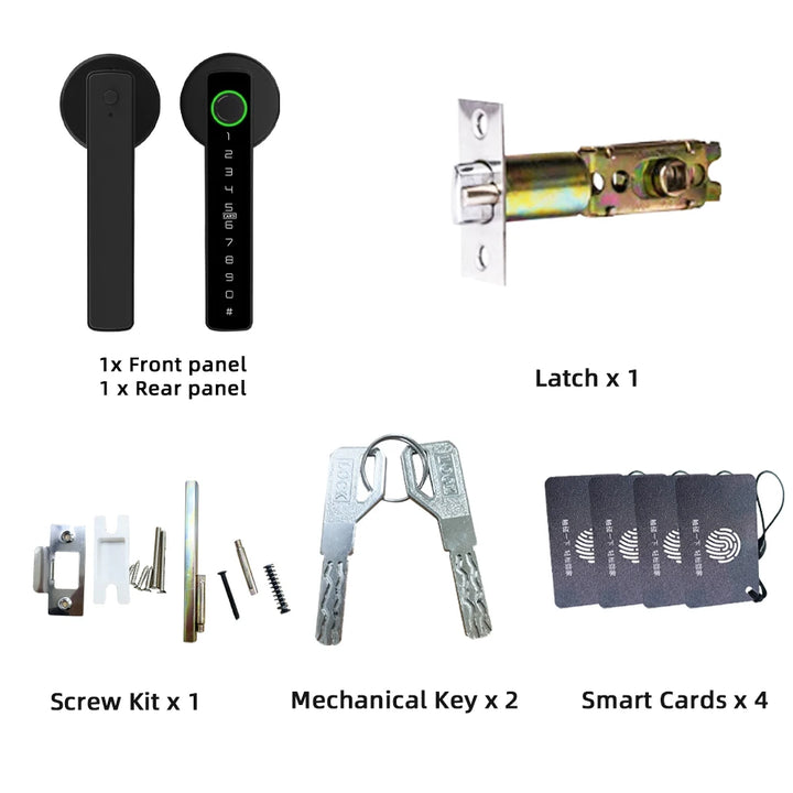 Fingerprint Door Lock Digital Electronic Lock with Password/Key/IC Card/ Smartlife/ Tuya APP Unlock