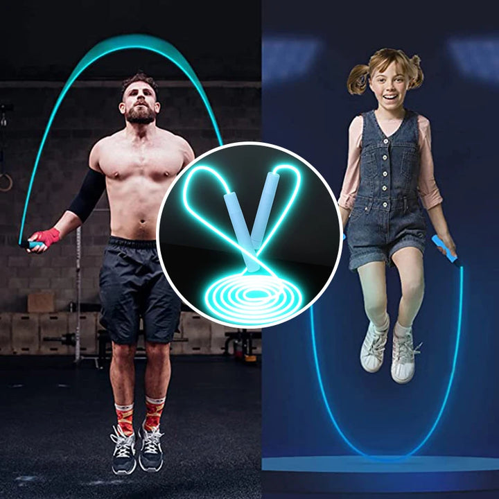 Glowing Jump Ropes LED Luminous Skip Rope for Kids Adult Fitness Adjustable Skipping Rope Training Sports Equip Outdoor Jumping