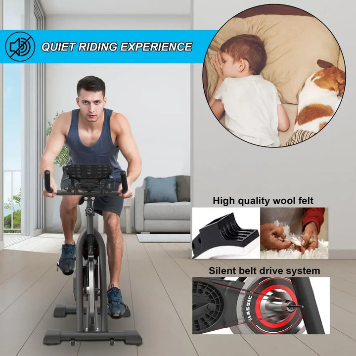 Exercise Bike for Home Indoor Cycling Bike for Home Cardio Gym,Workout Bike with Ipad Mount