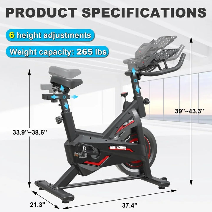 Exercise Bike for Home Indoor Cycling Bike for Home Cardio Gym,Workout Bike with Ipad Mount