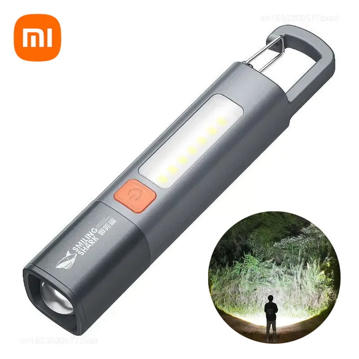 LED Rechargeable Flashlight, 100000 High Lumens, Zoomable USB Rechargeable Flashlight, 3 Modes with COB Work Light,Small Flashlight for Camping, Emergency Flashlight