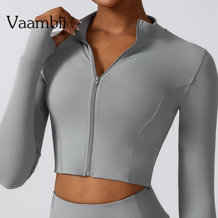 Women Gym Top Zip Fitness Sport Yoga Clothes Sexy Sport T-Shirt Women Breathable Long Sleeve Workout Tops T Shirt Top Sportswear