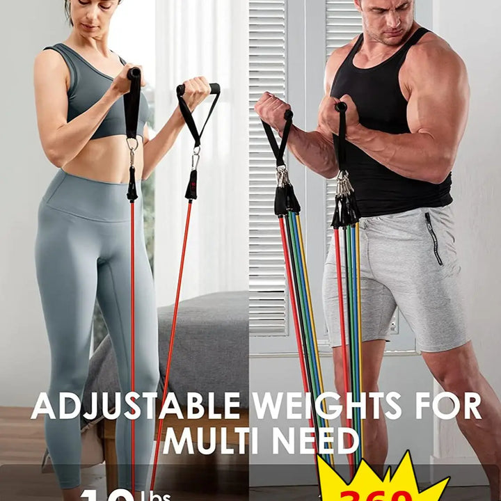 Fitness Exercises Resistance Bands Set